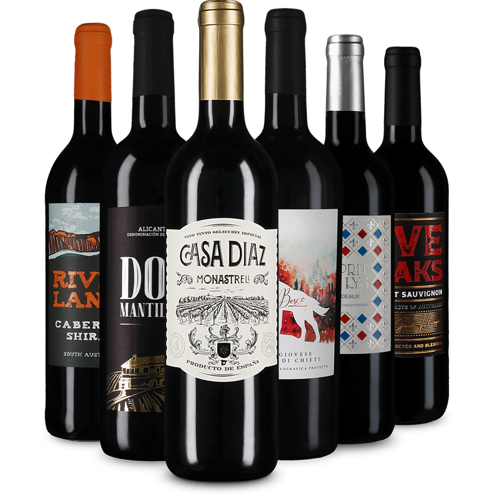 Rotwein international: das Goldsieger-Paket