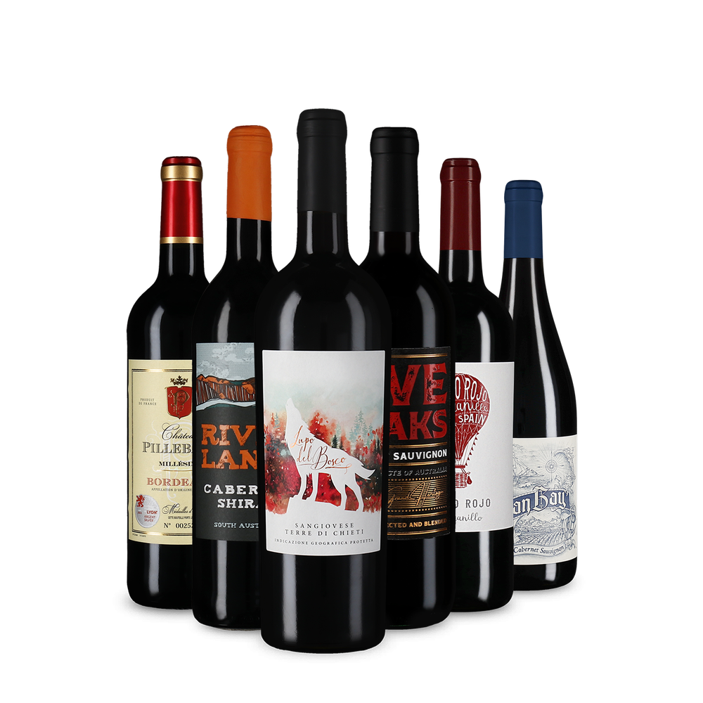 6x1 Rotwein international: das Goldsieger-Paket